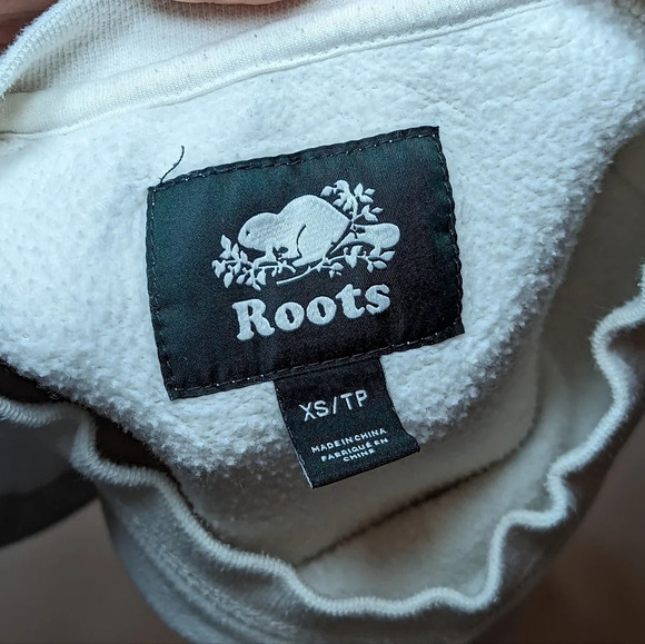 Roots White Green Logo Crew Neck  Short Sleeve Sweater Dress XS - Picture 5 of 9